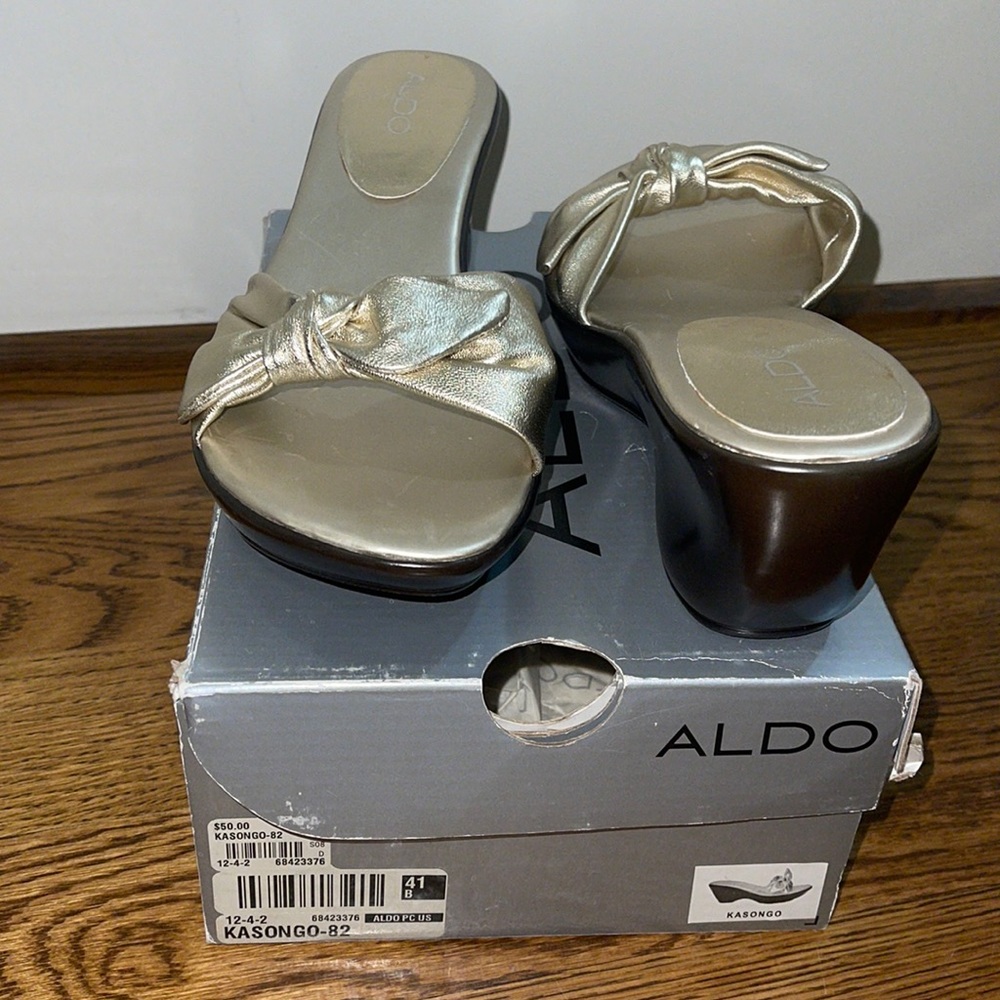 Aldo Gold Sandals